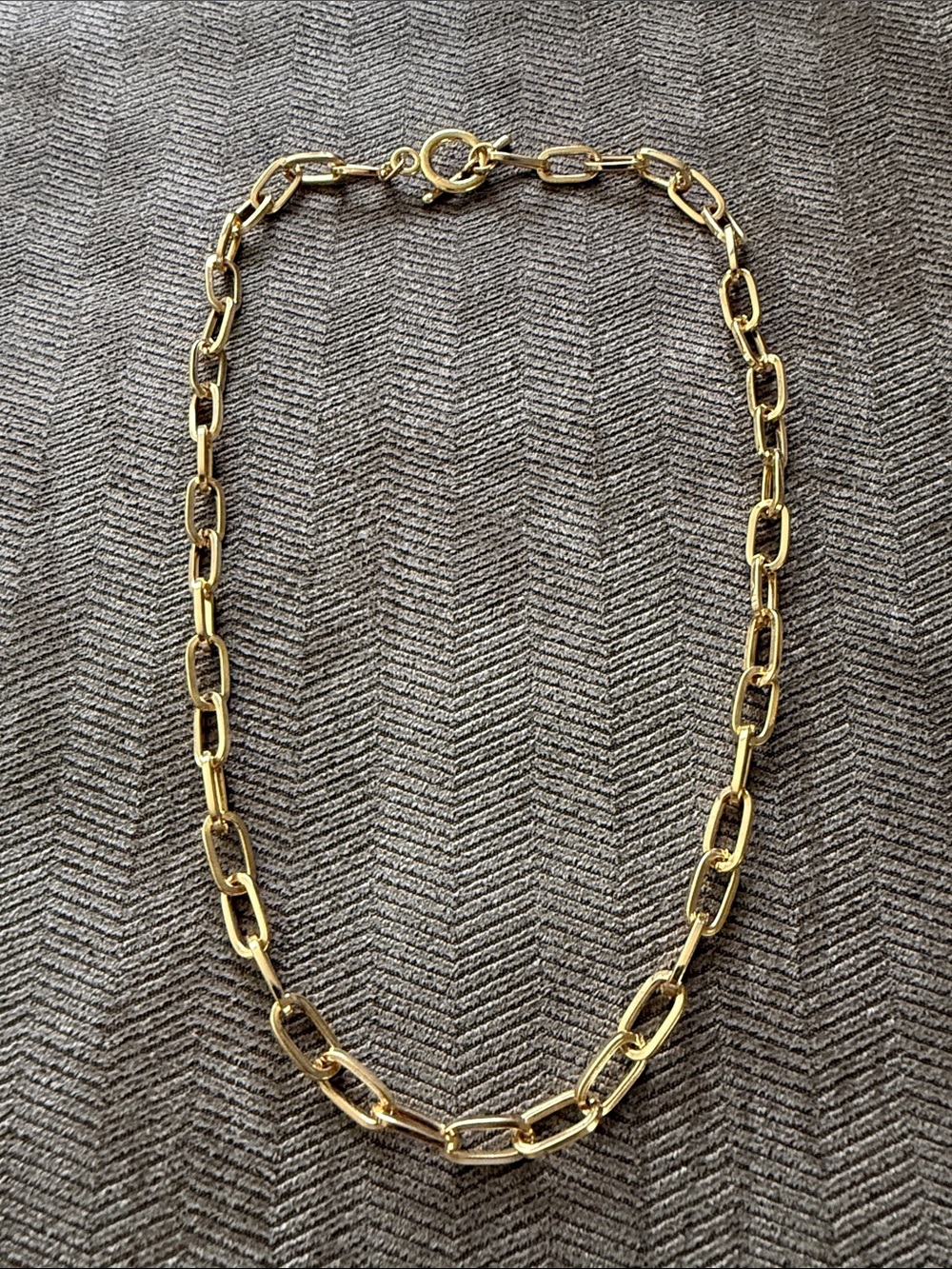 Charles Albert Gold-Tone Rectangular Link Necklace - NEW!